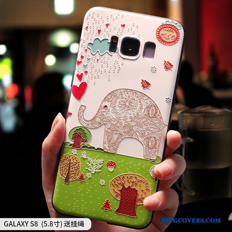Samsung Galaxy S8 Etui Silikone Cover Mørkegrøn Stjerne Frisk Kreativ Hængende Ornamenter