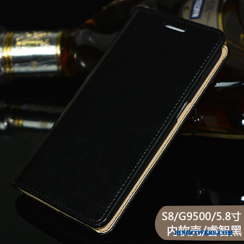 Samsung Galaxy S8+ Etui Stjerne Mobiltelefon Business Beskyttelse Folio Alt Inklusive Ægte Læder
