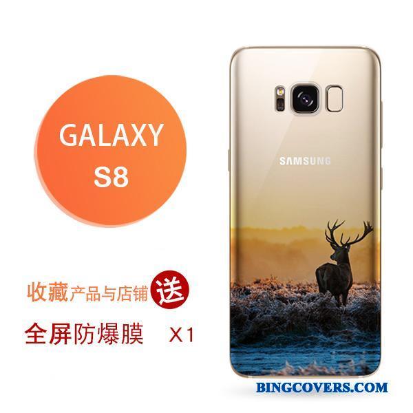 Samsung Galaxy S8+ Etui Tilbehør Beskyttelse Gul Silikone Cover Blød Kreativ