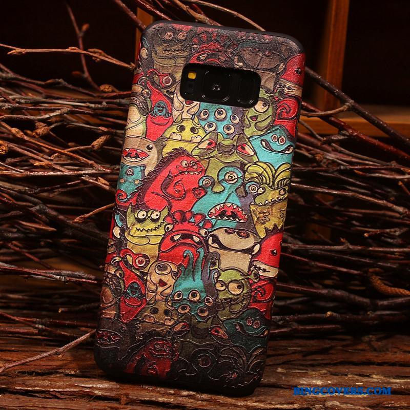 Samsung Galaxy S8 Kreativ Af Personlighed Etui Nubuck Relief Cover Farve