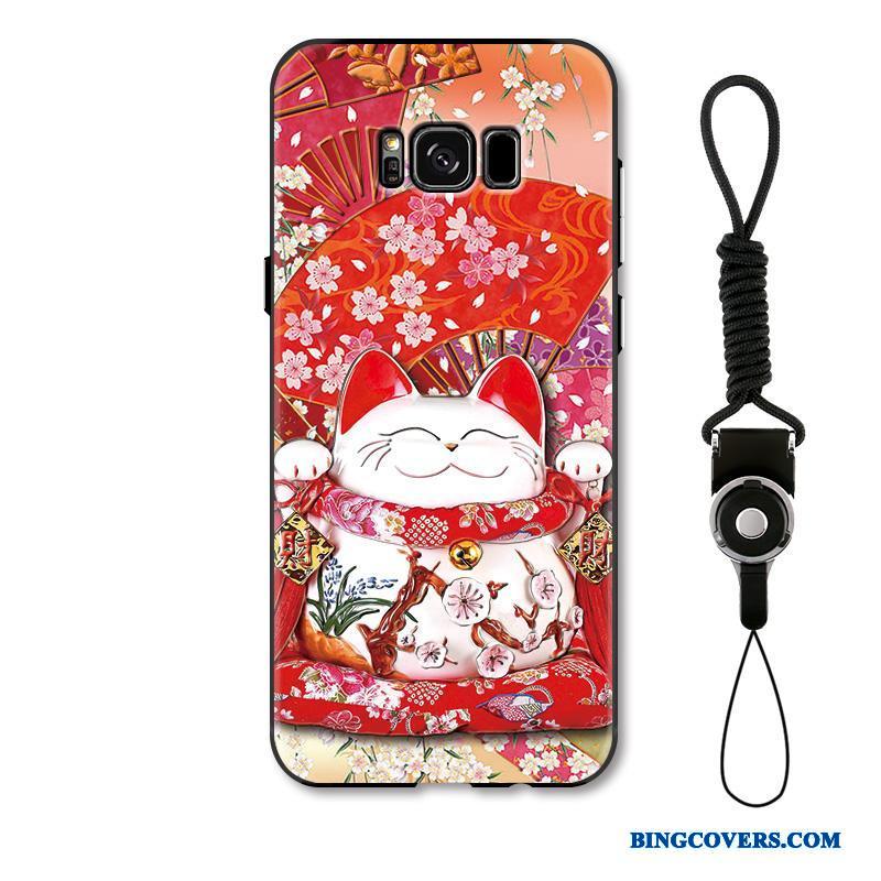 Samsung Galaxy S8 Smuk Beskyttelse Cartoon Kat Wealth Hvid Telefon Etui