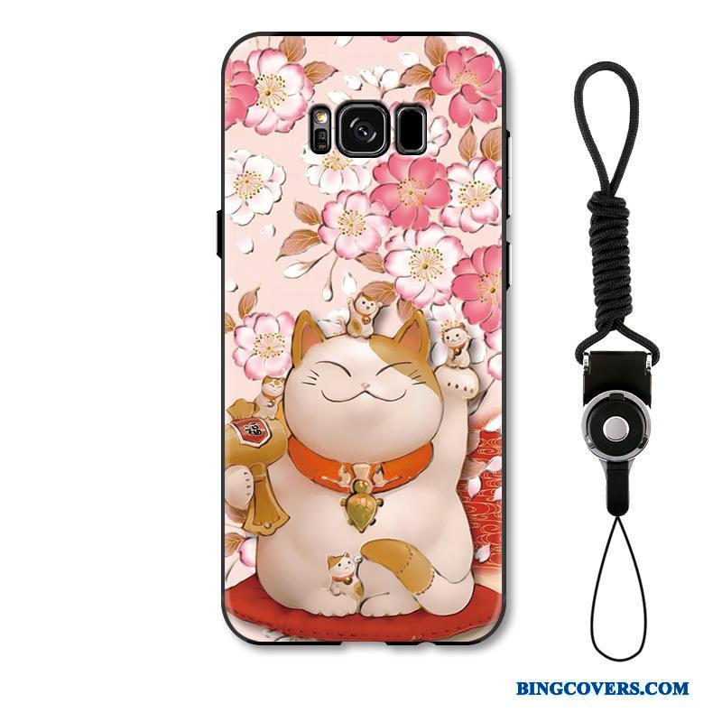 Samsung Galaxy S8 Smuk Beskyttelse Cartoon Kat Wealth Hvid Telefon Etui