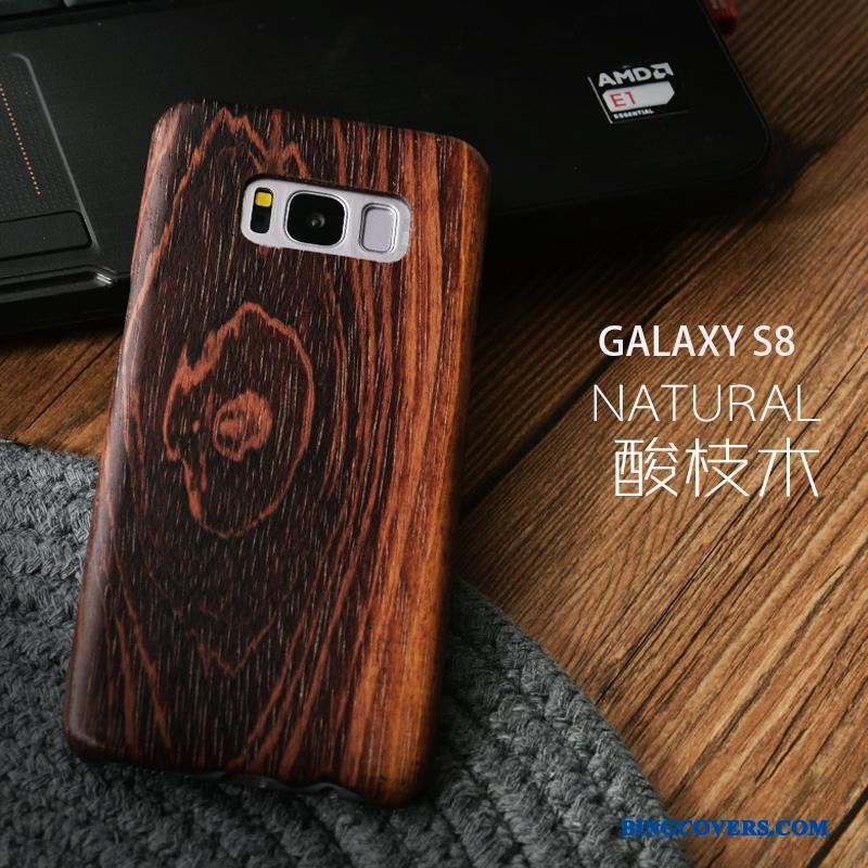 Samsung Galaxy S8 Stjerne Cover Massivt Træ Tynd Gave Telefon Etui Beskyttelse