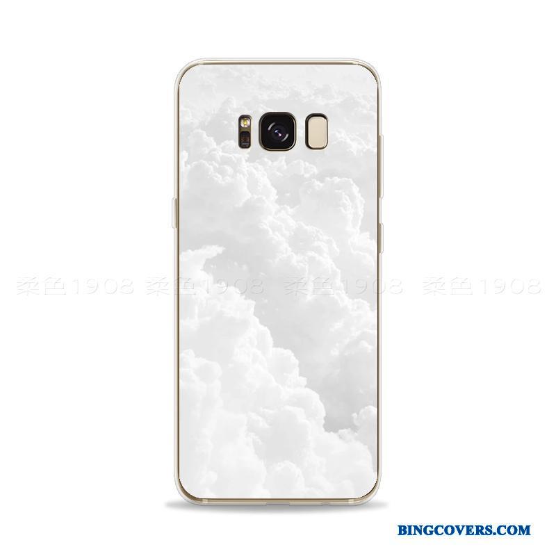 Samsung Galaxy S8+ Stjerneklar Hvid Simple Kreativ Telefon Etui Relief Kunst