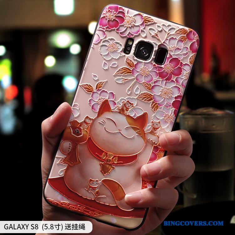 Samsung Galaxy S8 Telefon Etui Alt Inklusive Silikone Kreativ Lyserød Stjerne Af Personlighed