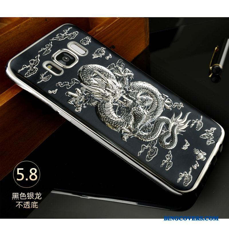 Samsung Galaxy S8+ Telefon Etui Alt Inklusive Stjerne Silikone Relief Dragon Beskyttelse