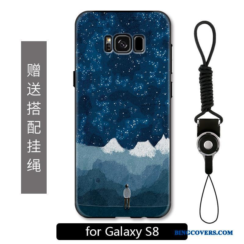 Samsung Galaxy S8 Telefon Etui Malet Beskyttelse Relief Kreativ Gul Stjerne