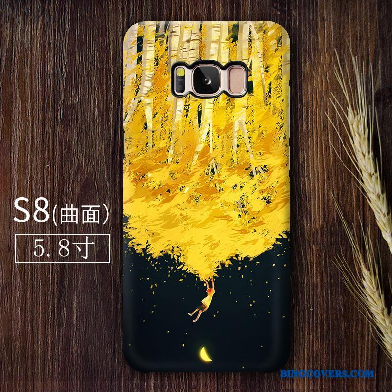 Samsung Galaxy S8 Telefon Etui Nubuck Cover Kunst Stjerne Af Personlighed Anti-fald