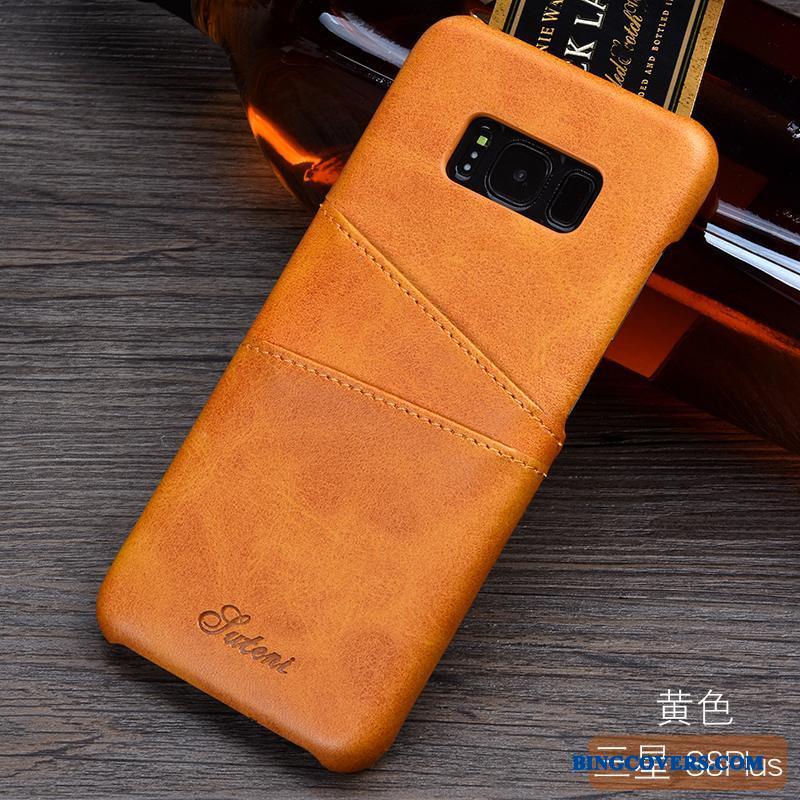 Samsung Galaxy S8+ Trend Orange Etui Beskyttelse Mode Læder Telefon