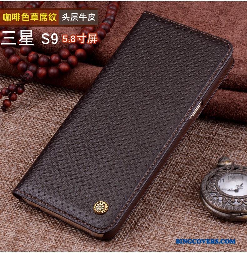 Samsung Galaxy S9 Anti-fald Bagdæksel Metal Cover Telefon Etui Beskyttelse Brun