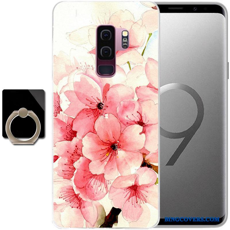 Samsung Galaxy S9+ Anti-fald Malet Beskyttelse Etui Cover Lilla Telefon