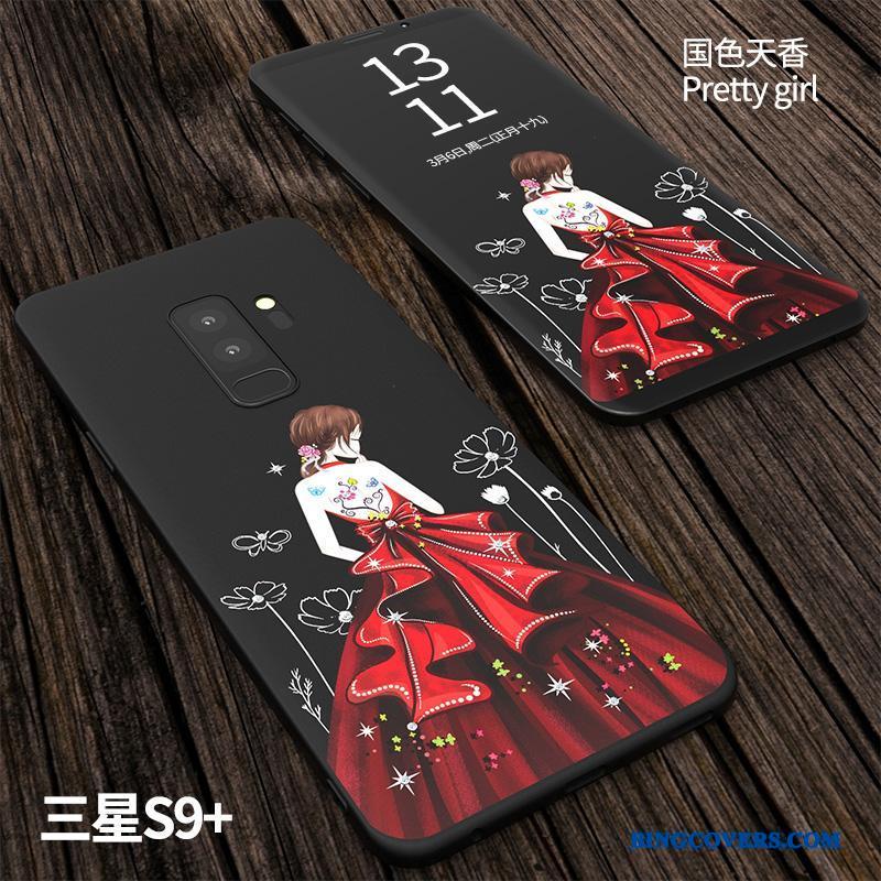 Samsung Galaxy S9+ Beskyttelse Stjerne Silikone Nubuck Kreativ Telefon Etui Cover
