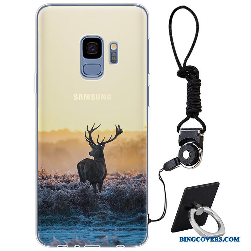 Samsung Galaxy S9 Blå Telefon Etui Blød Simple Stjerne Silikone Elegante