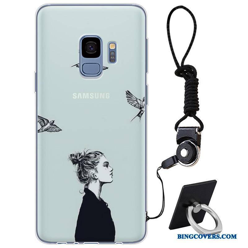 Samsung Galaxy S9 Blå Telefon Etui Blød Simple Stjerne Silikone Elegante