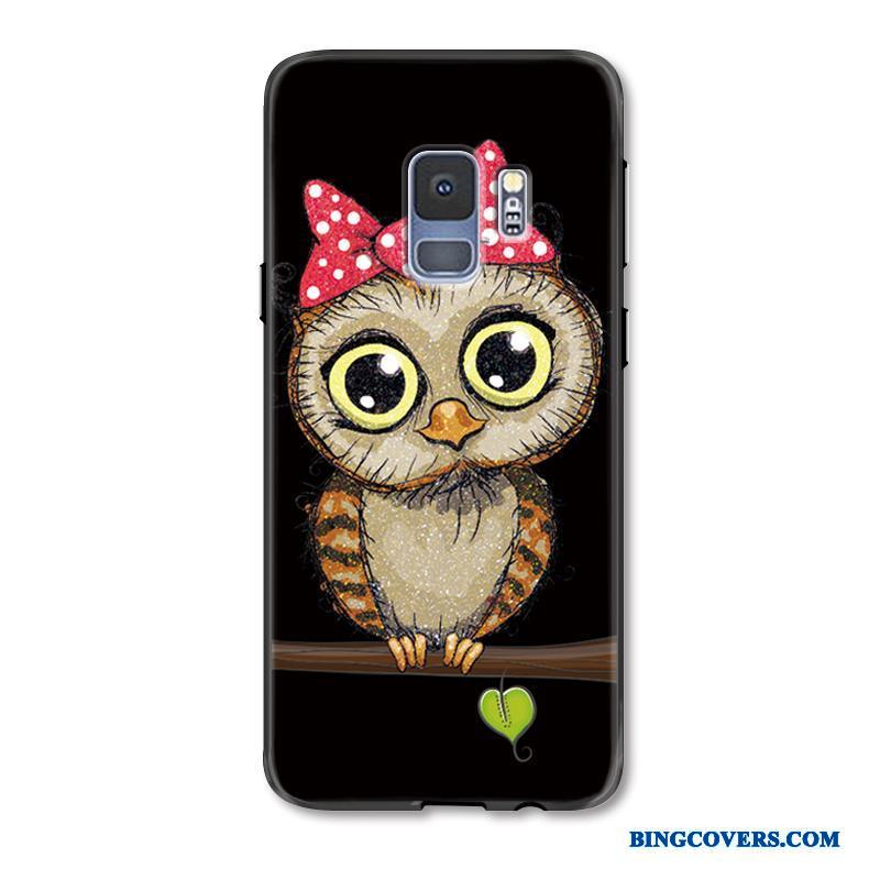 Samsung Galaxy S9+ Cartoon Relief Anti-fald Stjerne Kat Elskeren Telefon Etui