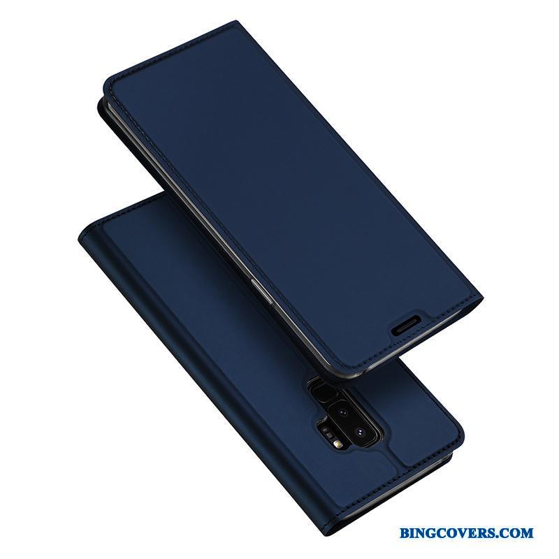 Samsung Galaxy S9+ Etui Anti-fald Ny Mobiltelefon Kort Folio Guld Lædertaske