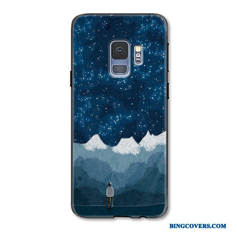 Samsung Galaxy S9 Etui Hængende Ornamenter Beskyttelse Gul Relief Malet Silikone Cover
