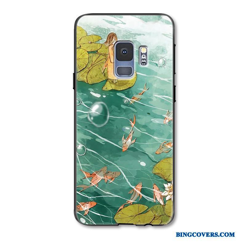 Samsung Galaxy S9+ Kinesisk Stil Stjerne Telefon Etui Anti-fald Cover Alt Inklusive Grå