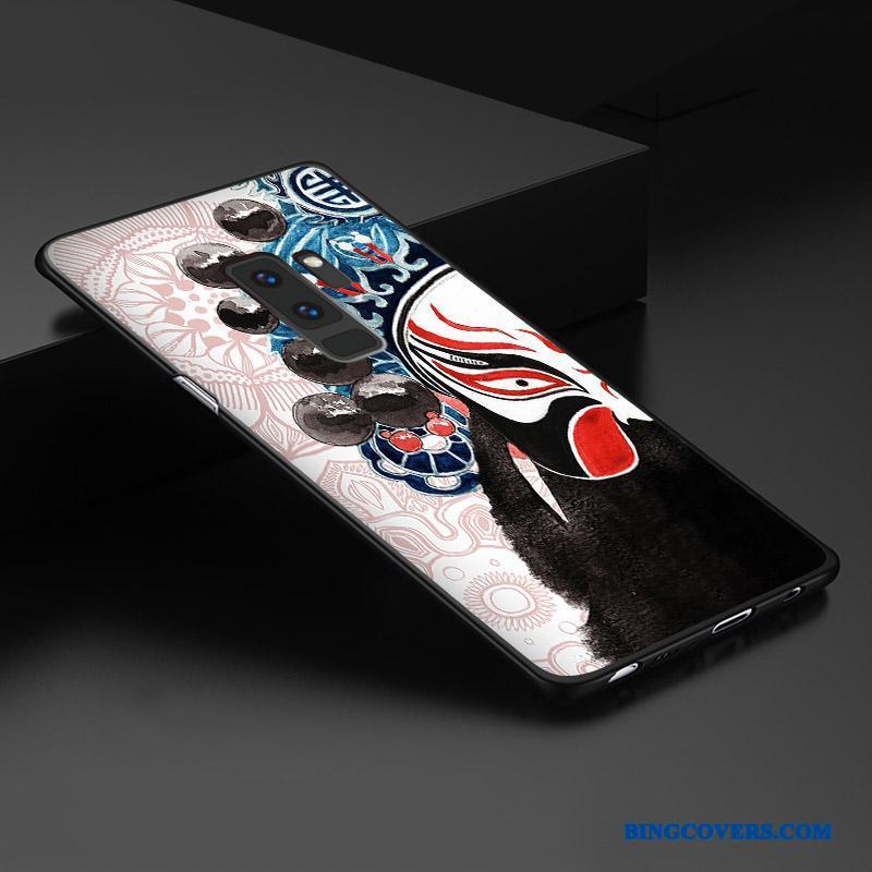 Samsung Galaxy S9+ Relief Kreativ Nubuck Cover Stjerne Telefon Etui Tredimensionale