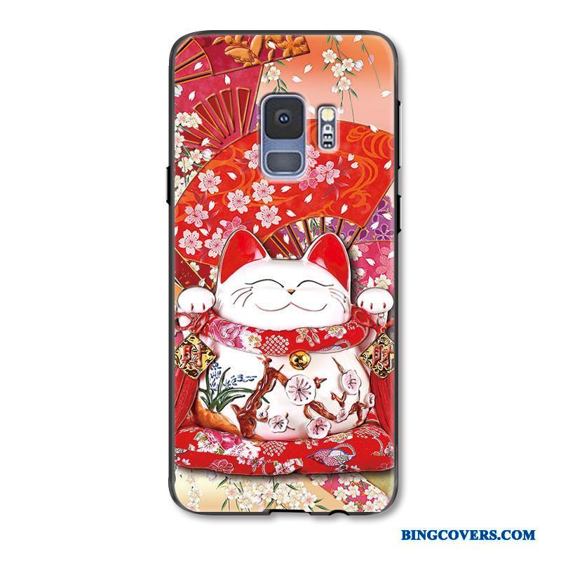 Samsung Galaxy S9 Stjerne Joyous Relief Hvid Hængende Ornamenter Cover Telefon Etui