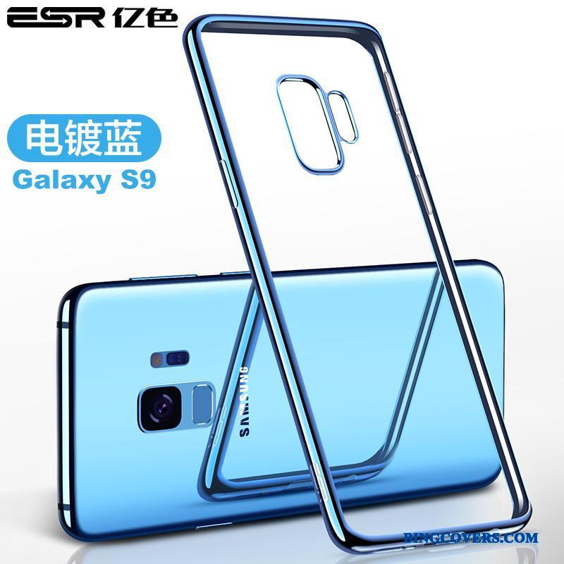 Samsung Galaxy S9 Stjerne Telefon Etui Blød Blå Cover Silikone Anti-fald