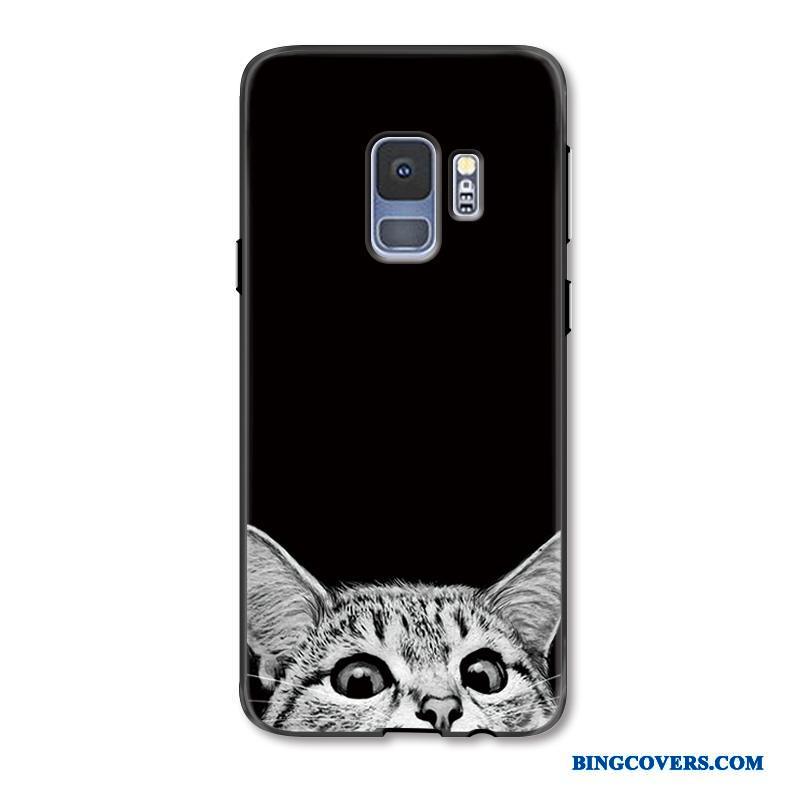 Samsung Galaxy S9 Telefon Etui Sort Relief Kreativ Stjerne Beskyttelse Cover