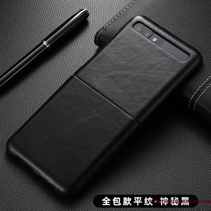Samsung Z Flip Anti-fald Lædertaske Alt Inklusive Telefon Etui High End Beskyttelse Fold