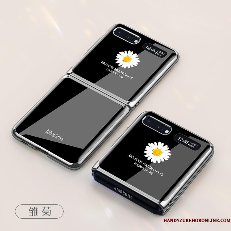 Samsung Z Flip Beskyttelse Glas Guld Telefon Etui Fold Luksus Belægning