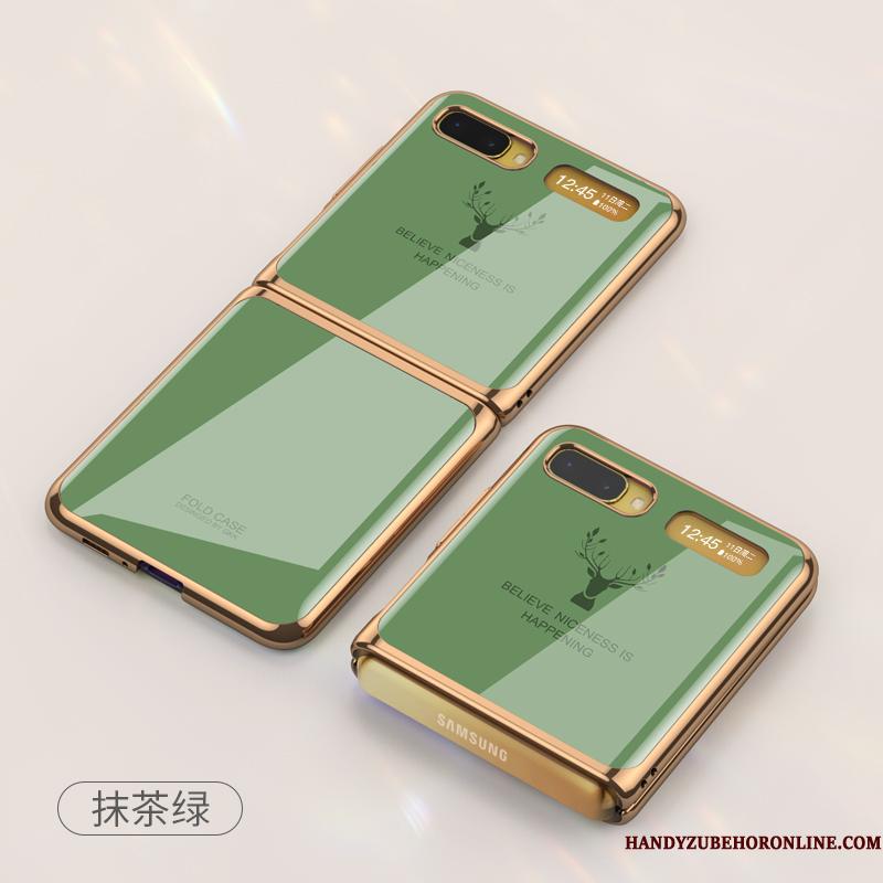 Samsung Z Flip Beskyttelse Glas Guld Telefon Etui Fold Luksus Belægning