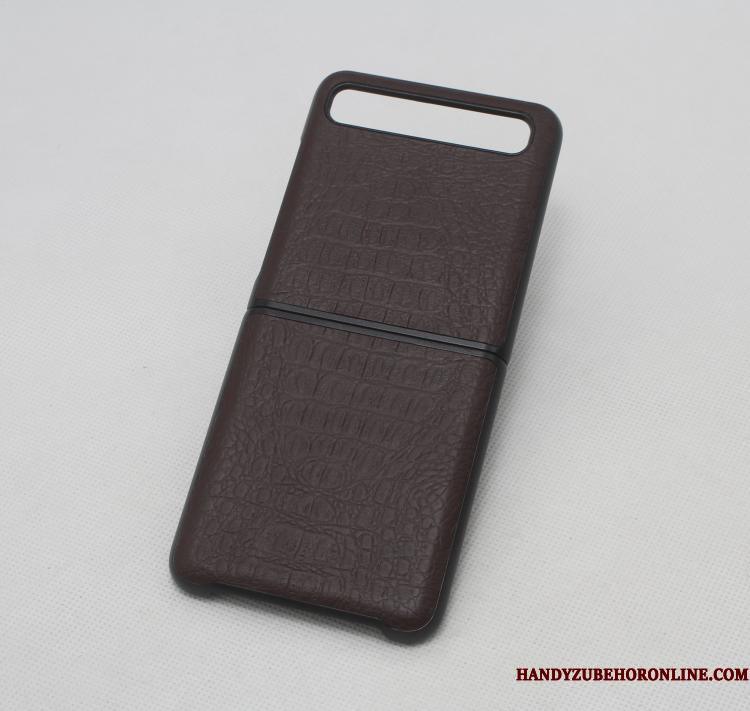 Samsung Z Flip Etui Alt Inklusive High End Beskyttelse Fold Anti-fald Cover Lædertaske