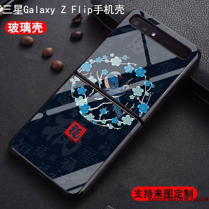 Samsung Z Flip Etui Kinesisk Stil Beskyttelse Fold Cover Anti-fald Tilpas Trend