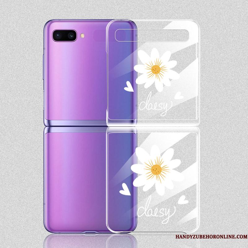 Samsung Z Flip Etui Mode Elskeren Gennemsigtig Blomster Anti-fald Cover Stjerne