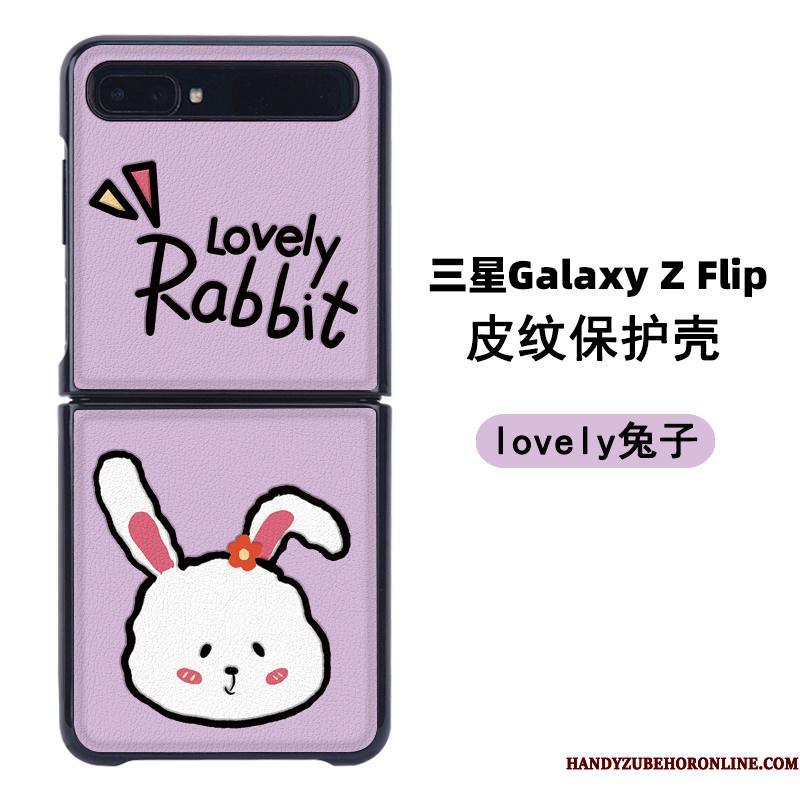 Samsung Z Flip Smuk Fold Beskyttelse Mønster Læder Cover Telefon Etui