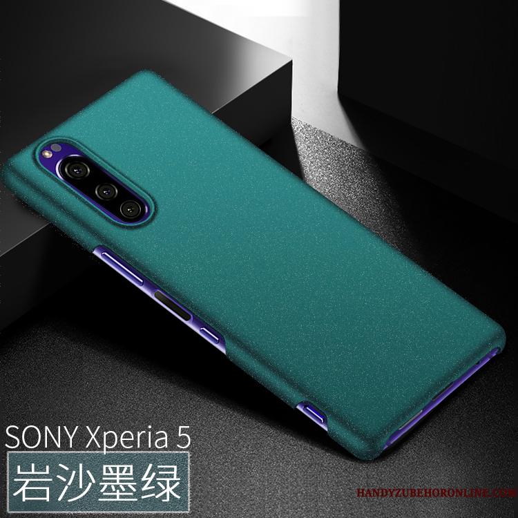 Sony Xperia 5 Grøn Nubuck Anti-fald Hård Beskyttelse Etui Telefon