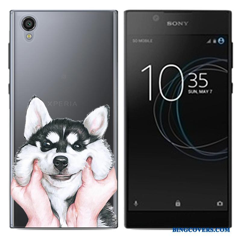 Sony Xperia L1 Blød Telefon Etui Pu Cartoon Tynd Cover Beskyttelse