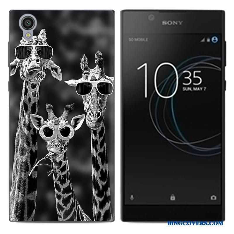 Sony Xperia L1 Blød Telefon Etui Pu Cartoon Tynd Cover Beskyttelse