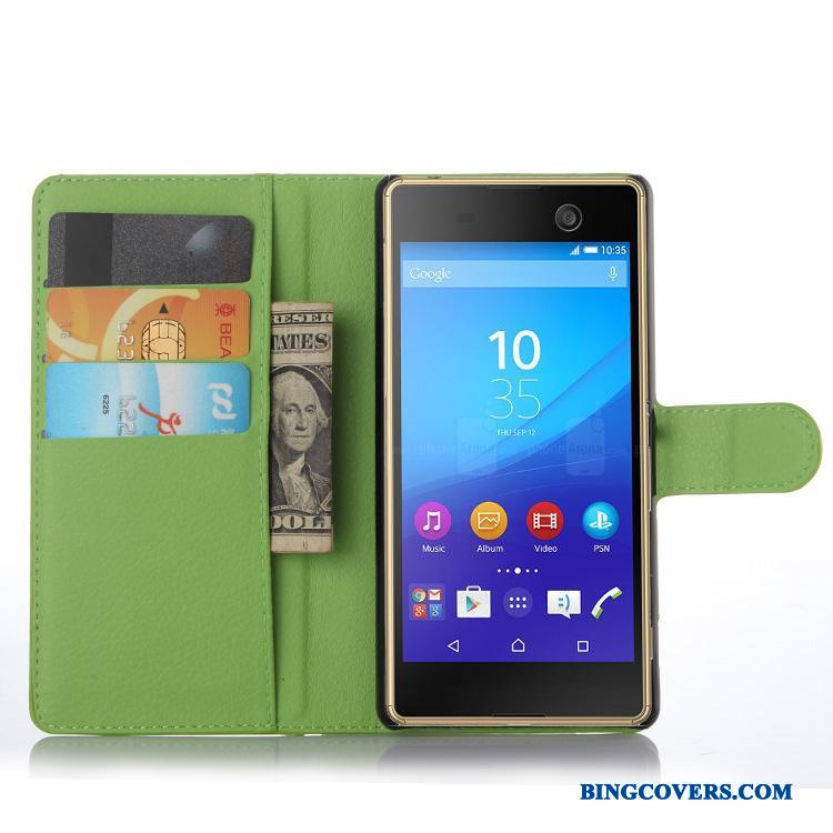 Sony Xperia M5 Dual Beskyttelse Blå Mobiltelefon Lædertaske Cover Telefon Etui