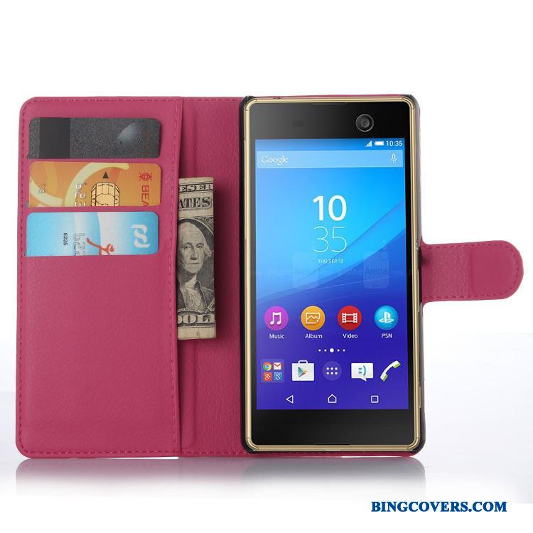 Sony Xperia M5 Dual Beskyttelse Blå Mobiltelefon Lædertaske Cover Telefon Etui