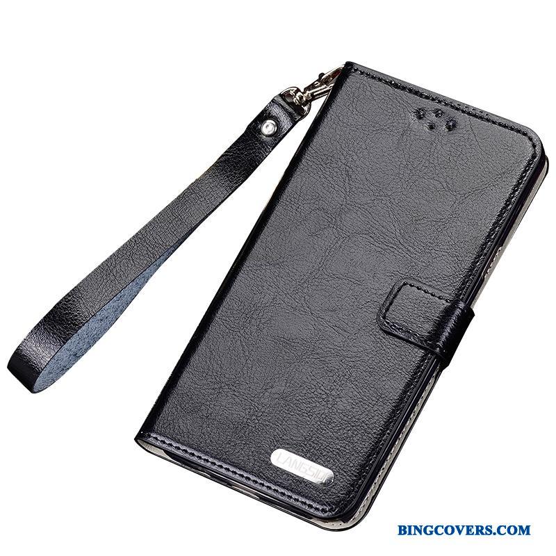 Sony Xperia Xa Ultra Etui Vinrød Simple Ægte Læder Anti-fald Beskyttelse Clamshell Silikone