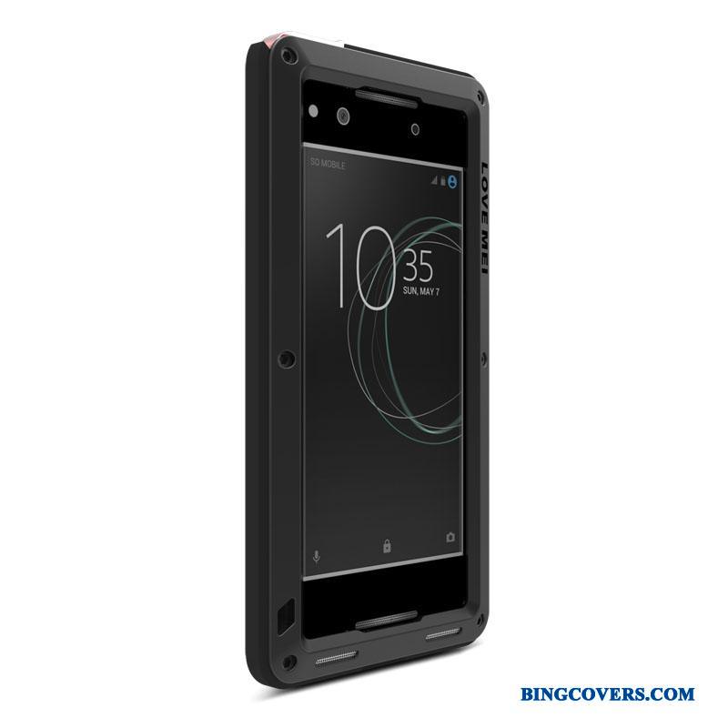 Sony Xperia Xa1 Beskyttelse Anti-fald Blå Tre Forsvar Cover Telefon Etui Metal