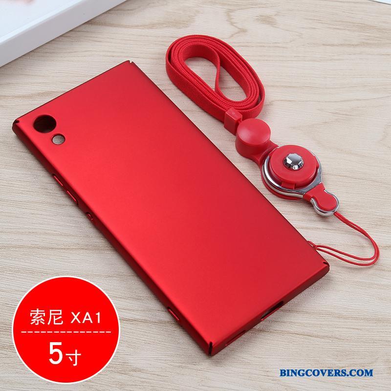 Sony Xperia Xa1 Beskyttelse Telefon Etui Hængende Ornamenter Cover Rød