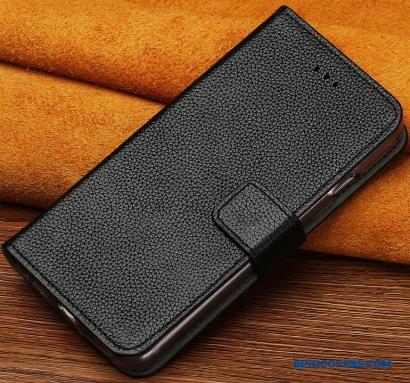 Sony Xperia Xa1 Guld Telefon Etui Beskyttelse Ægte Læder Luksus Tilpas Anti-fald
