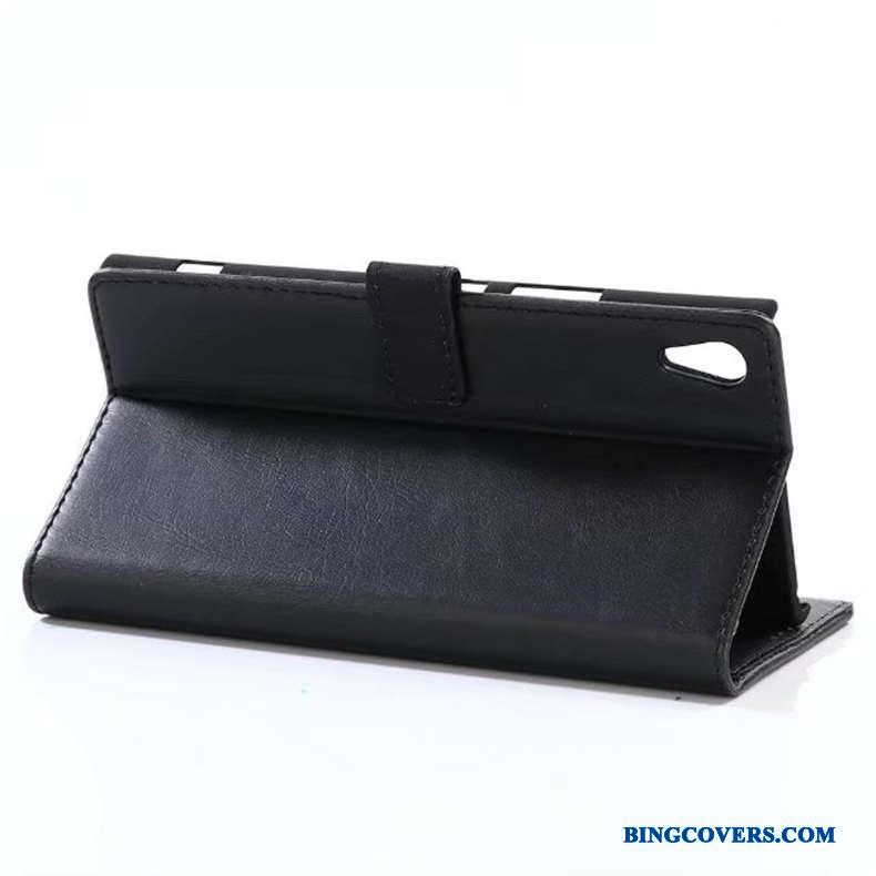 Sony Xperia Xa1 Mobiltelefon Support Beskyttelse Cover Lædertaske Kort Etui