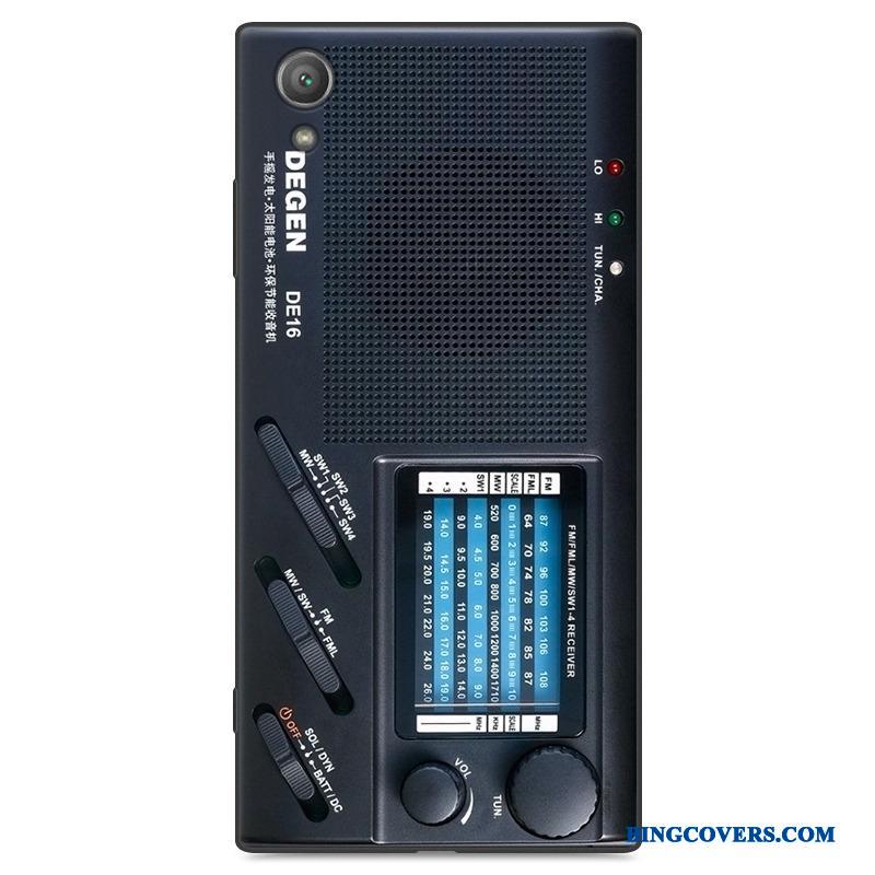Sony Xperia Xa1 Plus Cover Gul Beskyttelse Kreativ Sort Telefon Etui Alt Inklusive