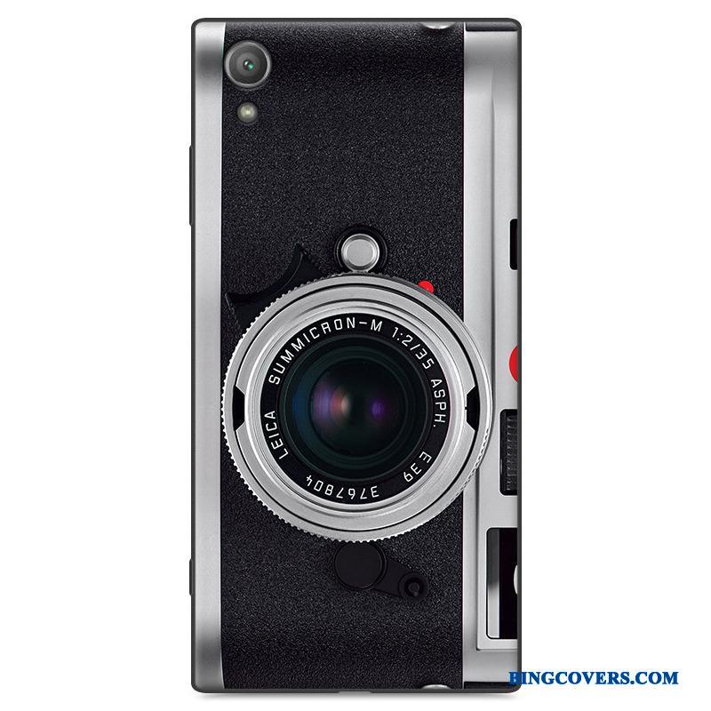 Sony Xperia Xa1 Plus Cover Gul Beskyttelse Kreativ Sort Telefon Etui Alt Inklusive