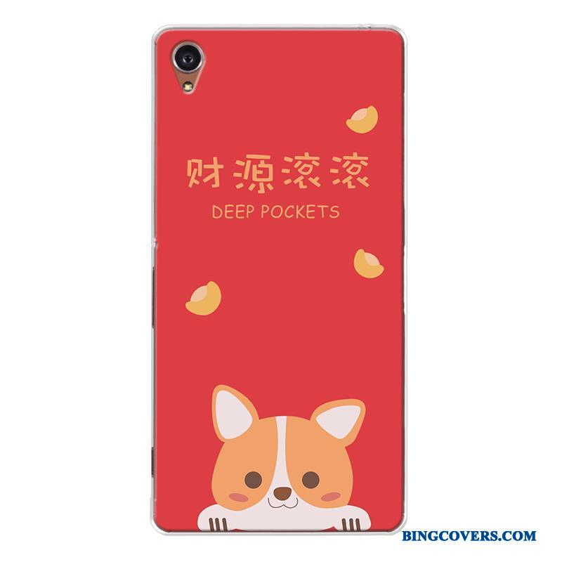 Sony Xperia Xa1 Silikone Cover Blød Telefon Etui Hund Tilpas Rød