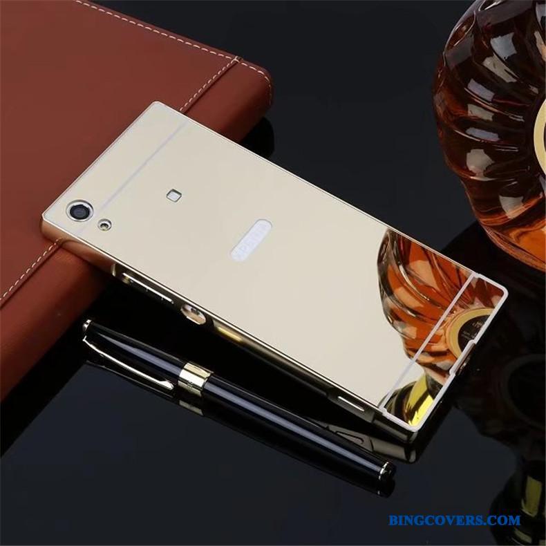 Sony Xperia Xa1 Ultra Bagdæksel Tynd Cover Telefon Etui Sølv Ramme Mobiltelefon