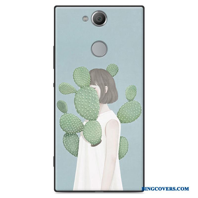 Sony Xperia Xa2 Beskyttelse Cover Grøn Telefon Etui Alt Inklusive Kunst Blød