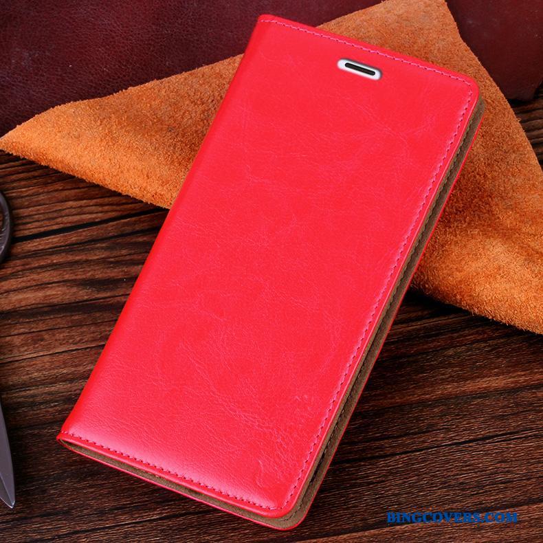 Sony Xperia Xz Anti-fald Rød Etui Beskyttelse Clamshell Mobiltelefon Lædertaske