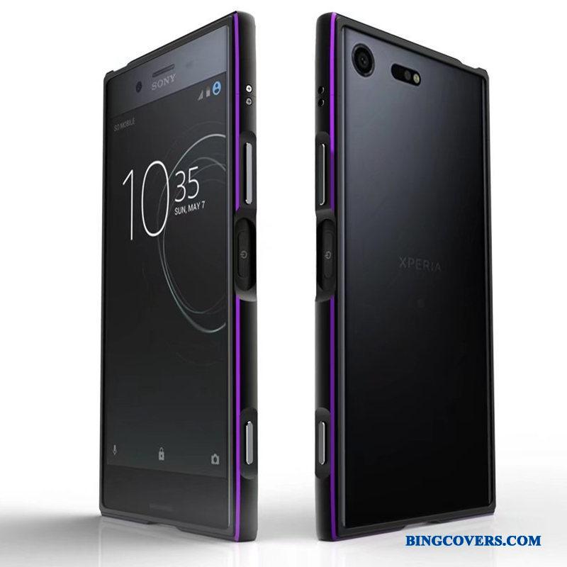 Sony Xperia Xz Premium Trend Cover Telefon Etui Anti-fald Let Tynd Grøn Ramme